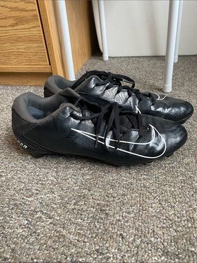Nike Black Soccer Cleats with White Swoosh